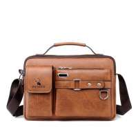 Men's Pu Leather Shoulder Bag (brown)  Code: P0424 (D)