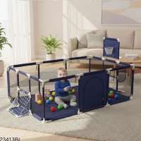 Baby Playpen Extra Large (6/4/2 Feet) 122x182x66cm Breathable Mesh Baby Playard Fence Safe Sturdy Indoor Outdoor Kids Activity Center Code: P0524