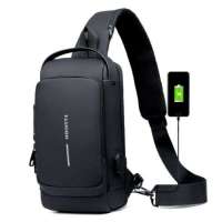 Shoulder Bags For Men Waterproof Usb Charging Man Crossbody Bags Anti-Theft Sports Travel Messenger Bags Fashion Men Chest Bags - Cross Body Bag Bag & Sports item   Code: P0571. (D)